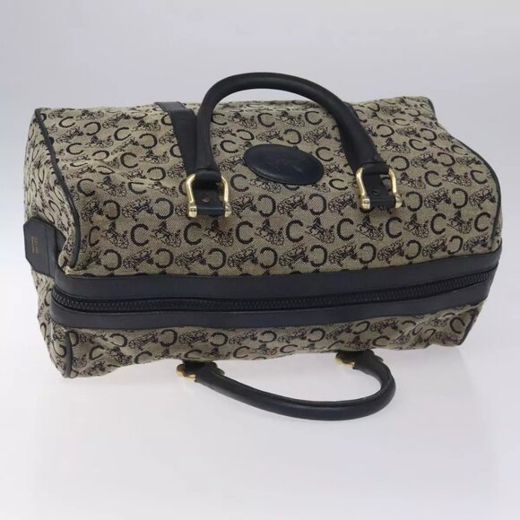 CELINE C Macadam Hand Bag Canvas Navy Auth bs23203 - Picture 7 of 16